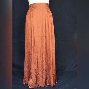 Elegant Copper Maxi Skirt